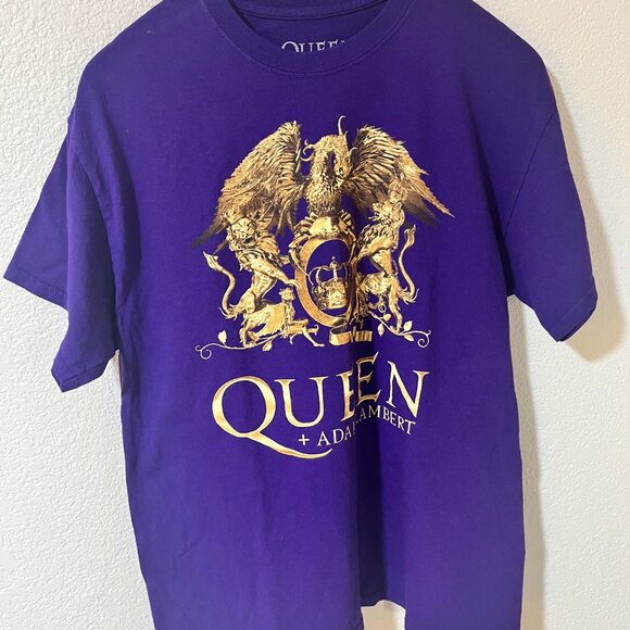 QUEEN with Adam Lambert CROWN JEWELS Las Vegas MGM Concert Tee shirt Purple Size - Picture 2 of 5